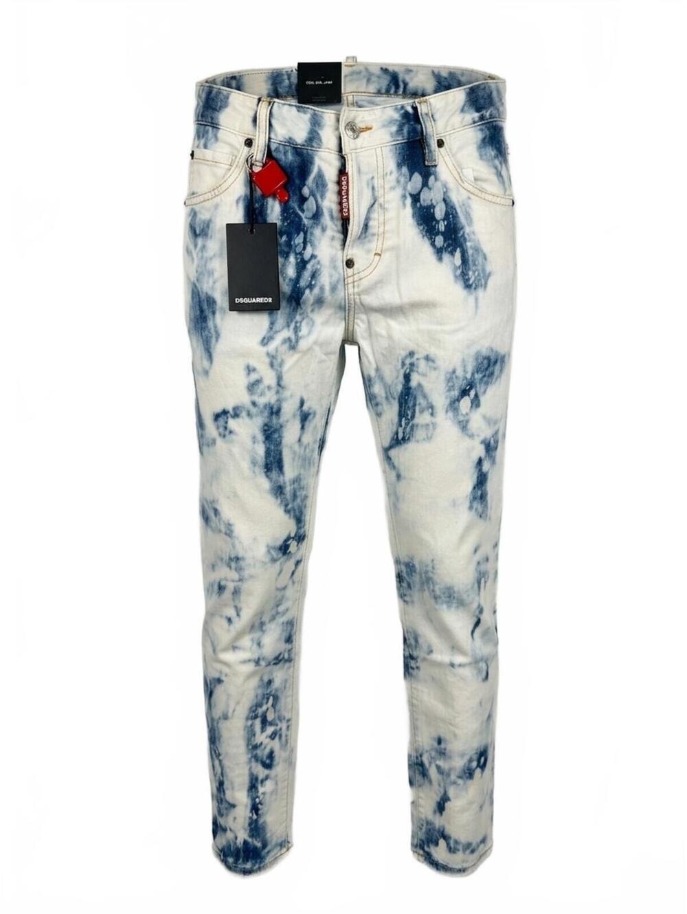 Dsquared2 Cool Girl Jean Tie-Dye Bleach IT38 Runs Large NWT S75LB0130